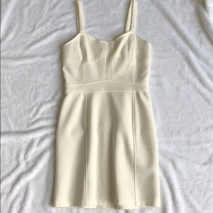 Off white sparkle & fade dress with cutout back